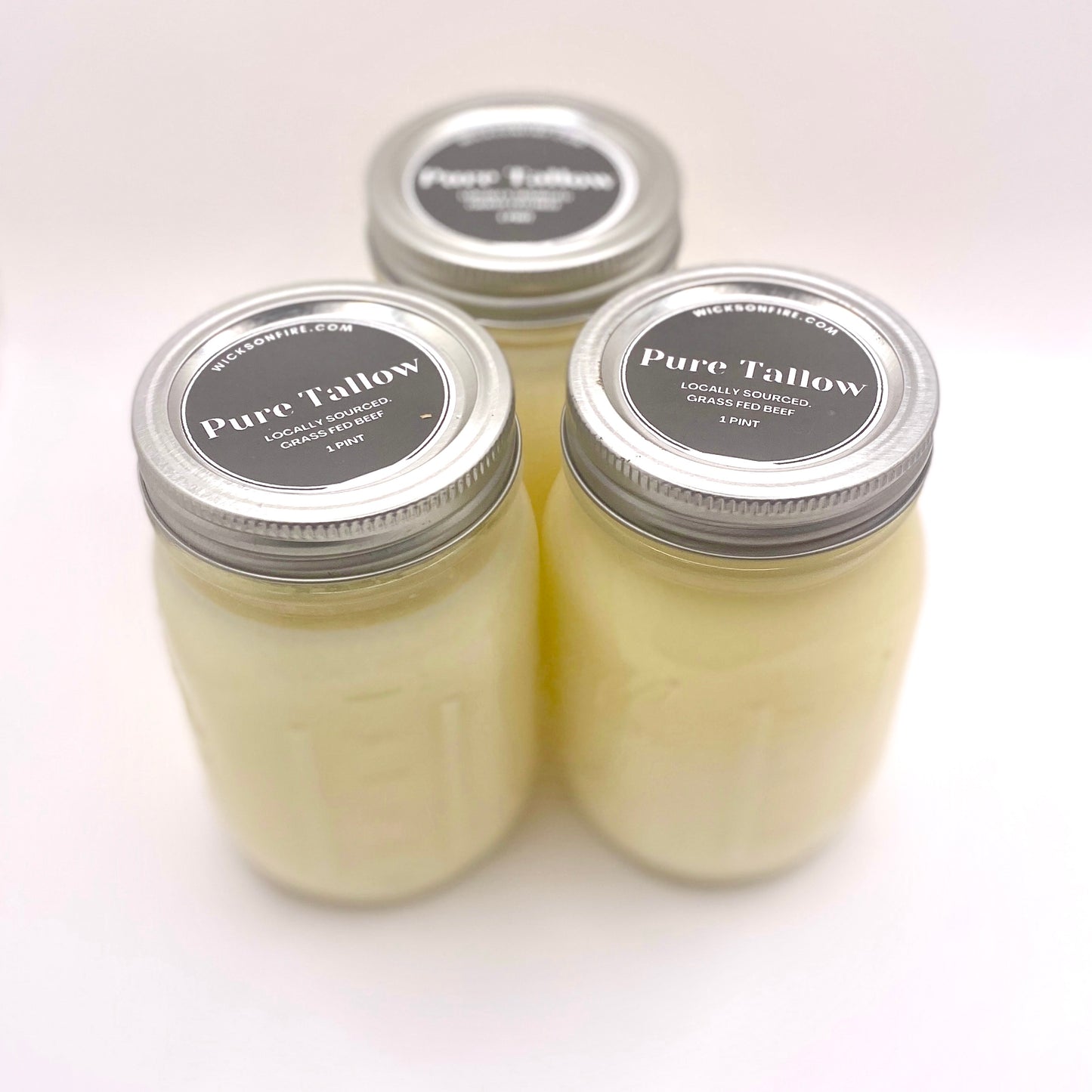 Pure Grass-Fed Tallow – 16 oz Jar - 1 Pint