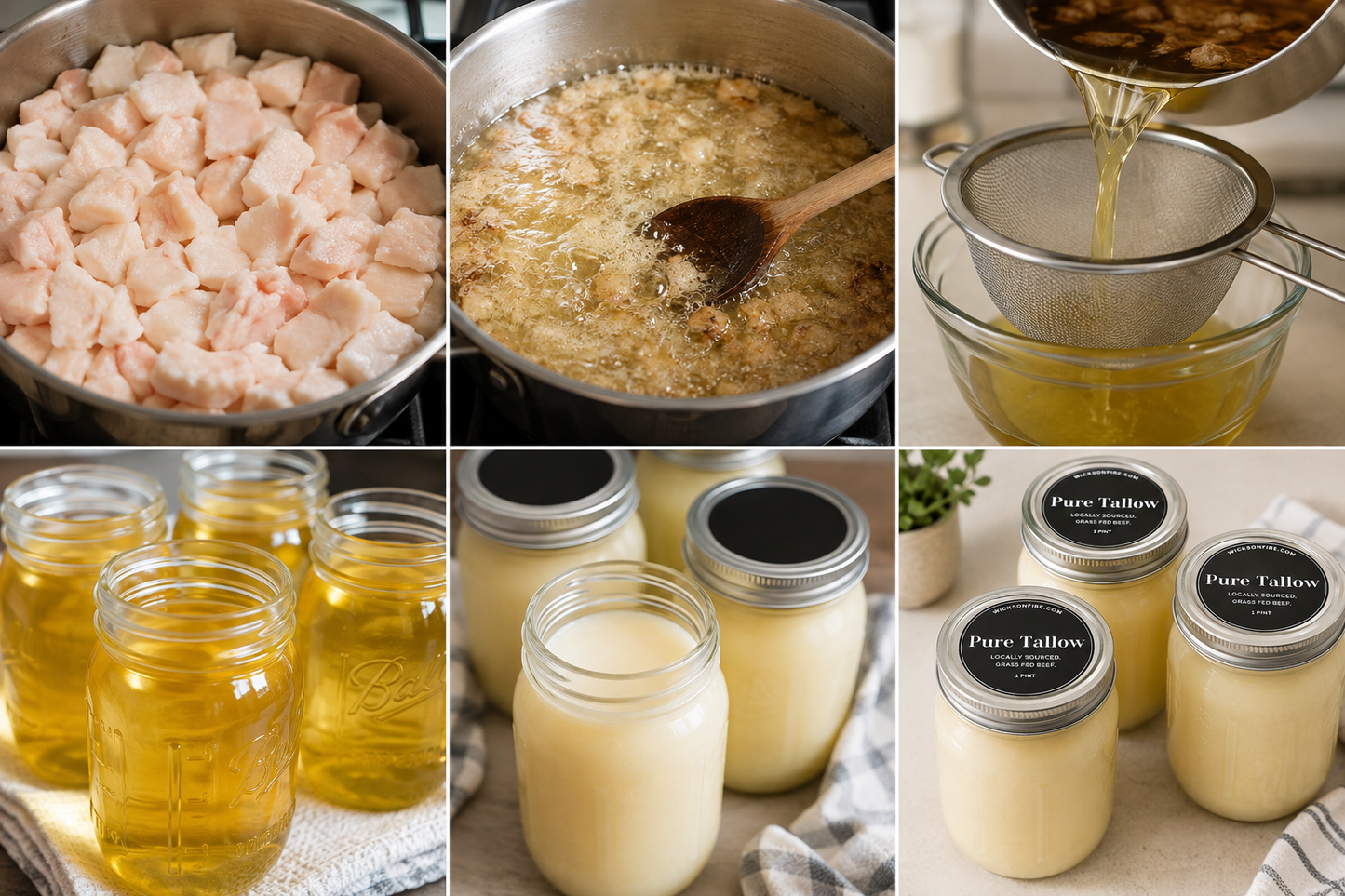 Grass-Fed Beef Tallow for Cooking | 16 oz Pure Tallow