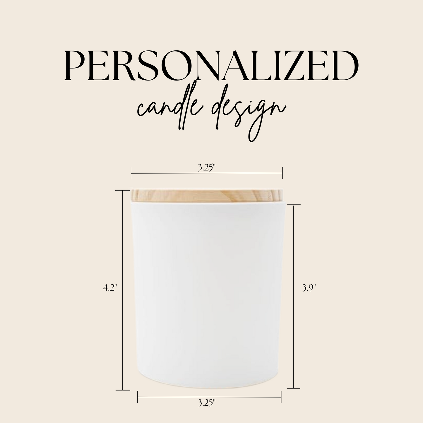 Custom sublimation candle with personalized photo and text on label
