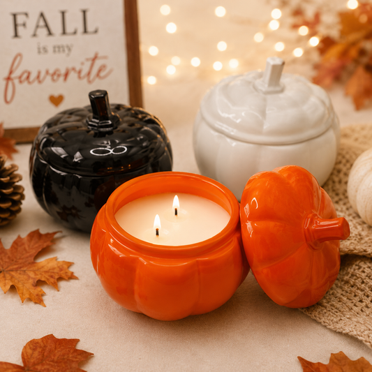 Small Pumpkin Candle – Hand-Poured Fall Magic & Pumpkin Spice
