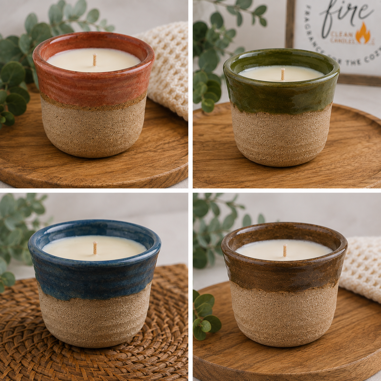 Handcrafted Pottery Candles