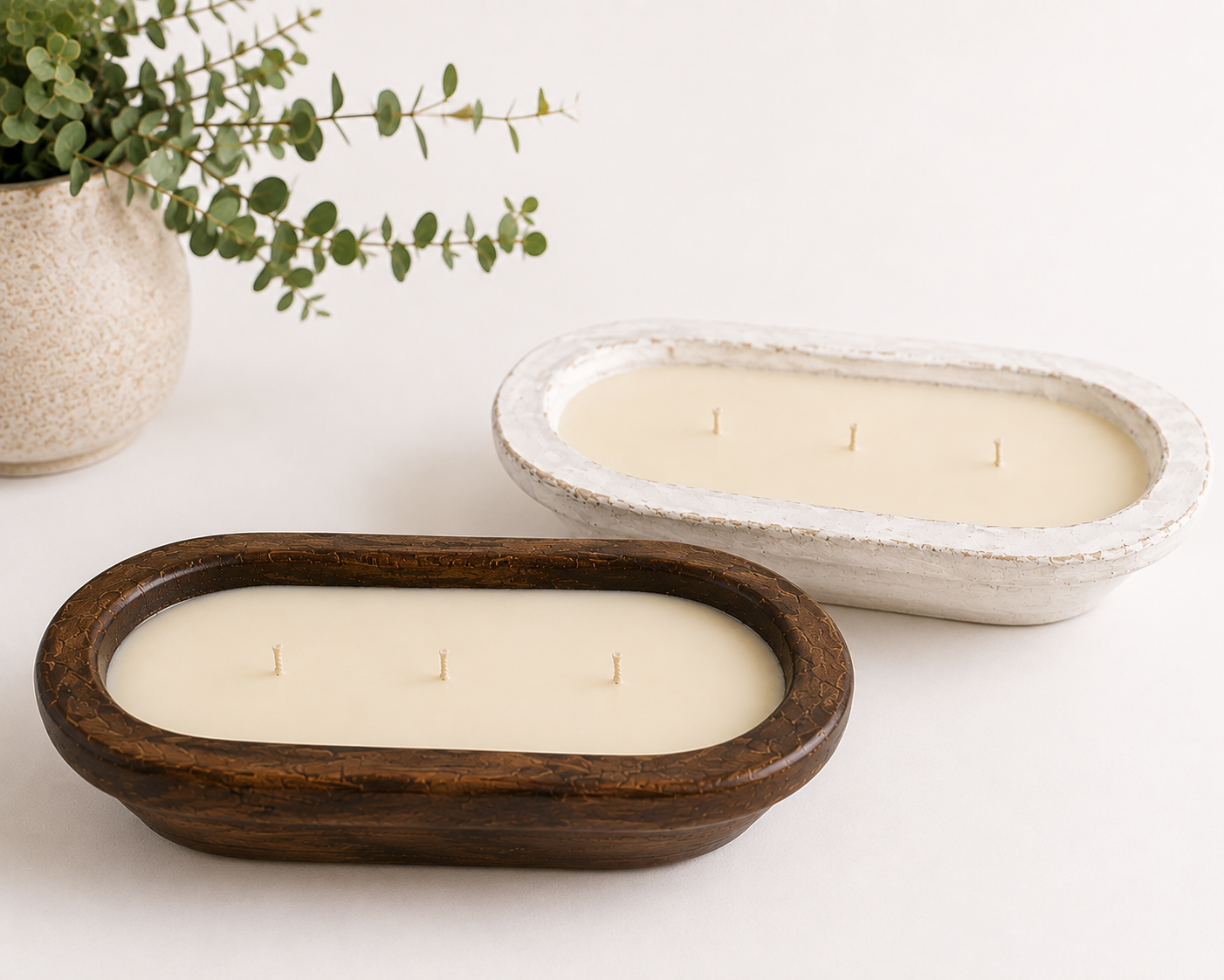 3-Wick Dough Bowl Candle