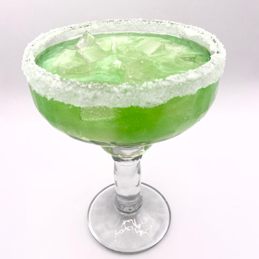 Margarita Glass Candle – 9 oz Tall Stem | Peach Mango or Lemon Cream