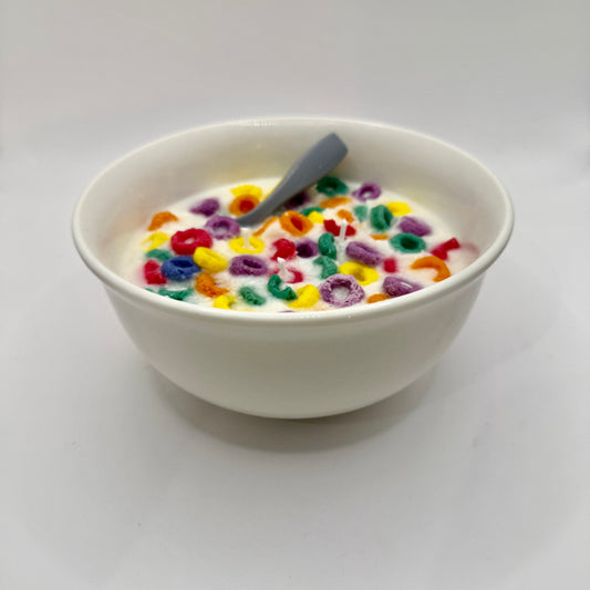 14 oz Fruit Loop Breakfast Candle – Cereal Bowl Candle
