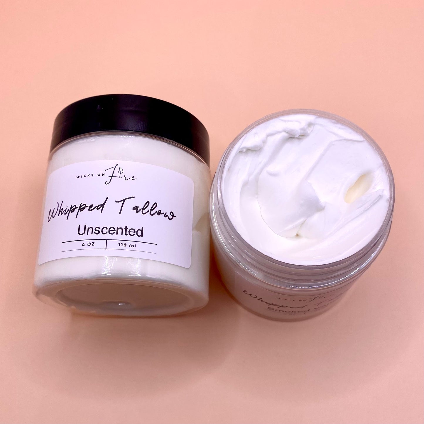 4 oz Whipped Tallow Balm – Grass-Fed Tallow & Castor Oil for Deep Hydration